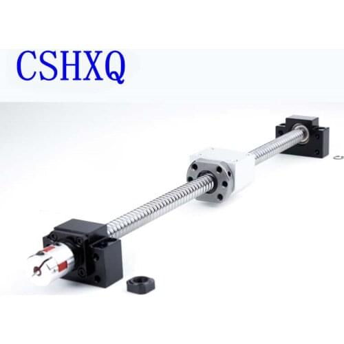 SFU1204 Rolled Ball Screw Length 700mm + BKBF10+1204 Ball Nut + Ballnut Housing + Supporter for CNC Router