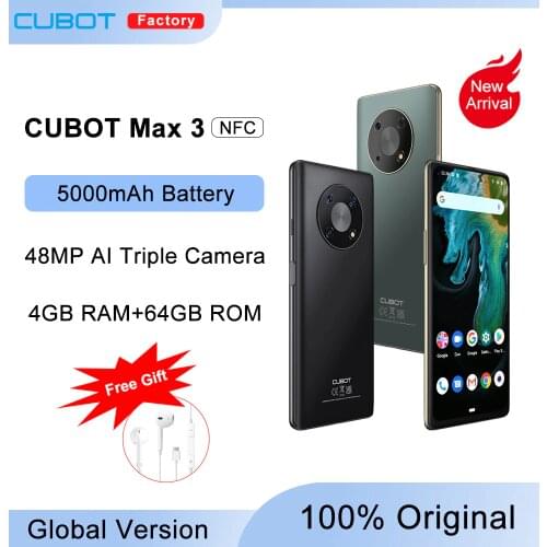 Cubot MAX 3 Smartphone 6.95" Ultra Large Full Screen Mini Tablet Mobile Phone 5000mAh 48MP Triple Camera Celular NFC Android 11