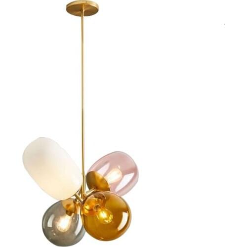 Modern Copper Sliver Shade Mirror Chandelier Light E27 LED Pendant Lamp Modern Christmas Glass Ball Lighting