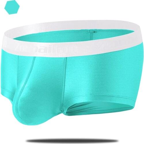 Men Sexy Boxer Shorts U Convex OPen Fly Fasion High Quality Breathable Materials Mens Underpants