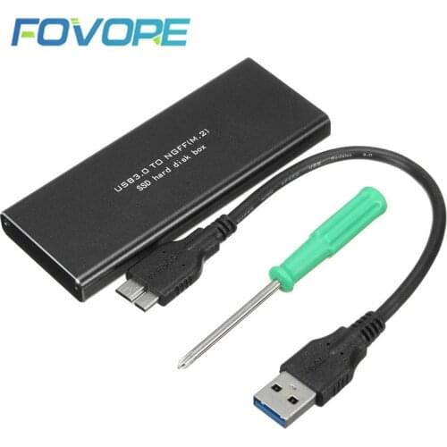 USB 3.0 Micro B to M.2 NGFF SSD Box Adapter External Solid State Drive Disk Enclosure Case Caddy for 2230 2242 2260 2280