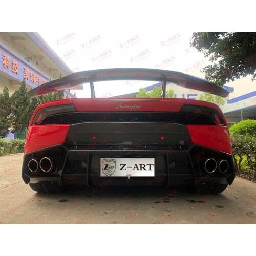 Z-ART carbon fiber rear diffuser for Huracan carbon rear lip for LP610 LP580 carbon fiber rear chin