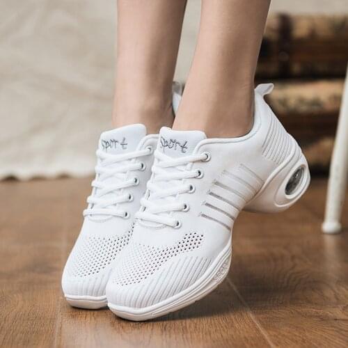Womens Dance Shoes Soft Outsole Woman Breath Jazz Hip Hop Sport Shoes Ladies Girls Modern Jazz Dancing Shoes Dance Sneakers