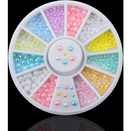 1 Pcs Coloured Pearl Drill Nail Mirror Glitter Powder Metallic Color Nail Art Gel Polishing Chrome Flakes Decorations Manicure