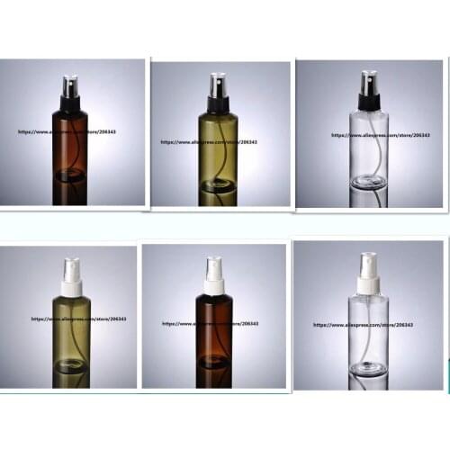 150ML GREEN/clear plastic PET bottle with white/black sprayer for toner/water/toilet/fine mist skin care packing
