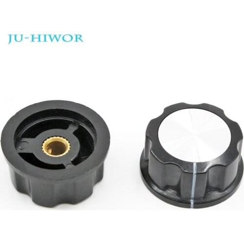 5pcs/lot A04 Bakelite Knob 33MMxH16MM Mounting Hole 6MM For Rotary Potentiometer & Encoder & Rotary Switch