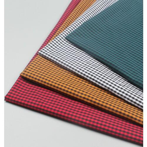 50*140cm Soft Plaid Japanese Yarn Dyed Cotton Quilting Fabric Pillow Trimming Sewing Cloth