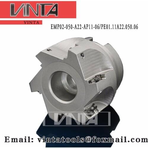 Free shipping EMP02-050-A22-AP11-06 / PE01.11A22.050.06 Indexable Milling cutter Mached carbide insert APKT11T304