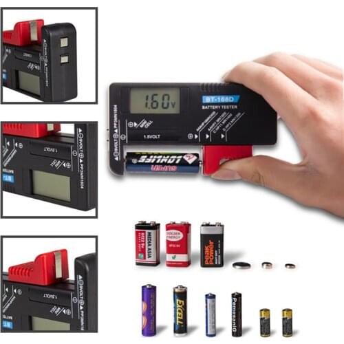 BT-168D Digital Battery Capacity Tester Checkered Charge Indicador de Bateria Diy Electronic Test Equipment Internal