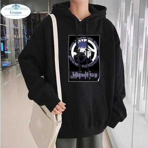 COSSUN Hot Anime Jujutsu Kaisen Fushiguro Megumi Printed Fashion Hoodies Pullover Harajuku Hooded Sweatershirt Unisex