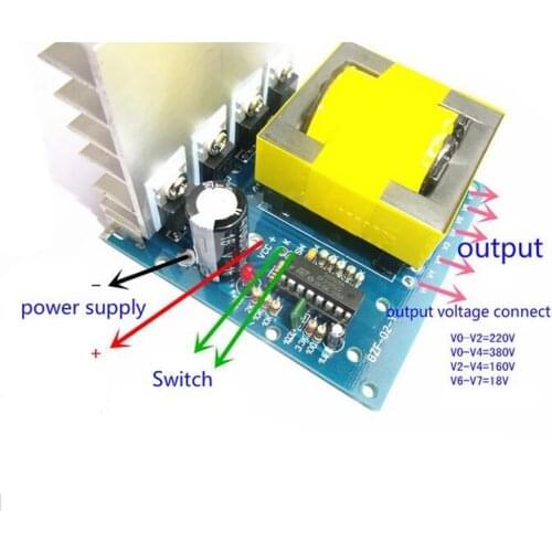 DC-AC converter 12V to 220V 380V 18V AC 500W inverter board front boost module