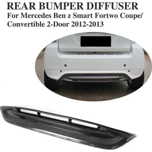 Carbon Fiber Rear Bumper Diffuser Lip Spoiler for Mercedes Benz Smart Fortwo 2-Door 2012-2013