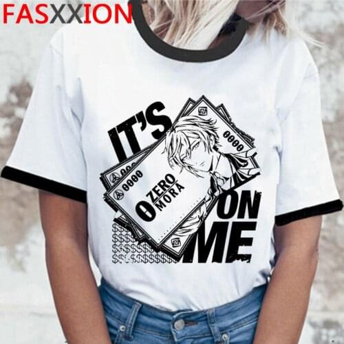 Genshin Impact tshirt summer top male plus size couple ulzzang t shirt