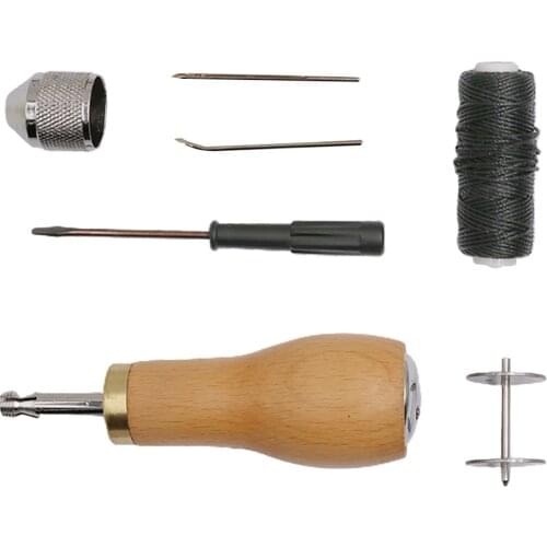 Leather Hand Sewing Tool Craft Tools W/ Waxed Thread For Leather DIY Sewing