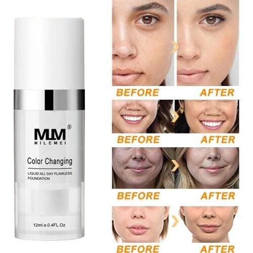 Concealer Liquid Color Changing Foundation Oil Control Waterproof Moisturizing Sun Protection Long lasting Makeup 2