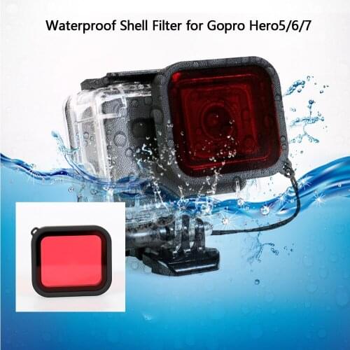 Red Diving Filter Lens for Gopro Hero Black 5/6/7 Sports Camera Waterproof Case Dive Underwater Filters Protector Accessories
