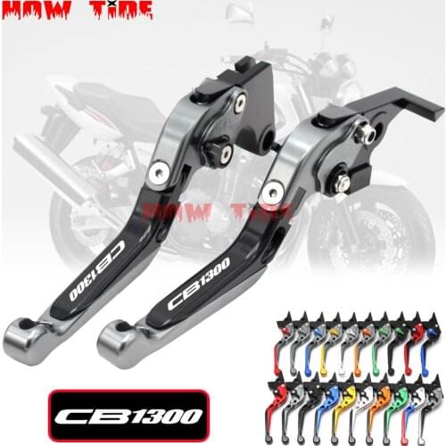 Laser Logo CB1300 CNC Folding Extendable Motorcycle Brake Clutch Levers For HONDA CB1300 CB 1300 2008 2009 2010 2011 2012