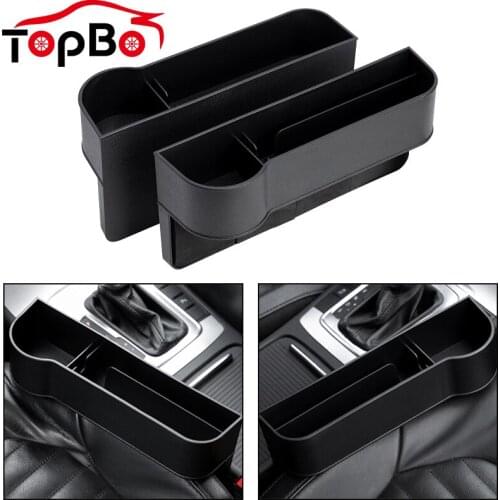 Hot Auto Car Seat Crevice Gaps Storage Box Organizer For Wallet Phone Cigarette Slit Pocket Car Storag Box Accessories