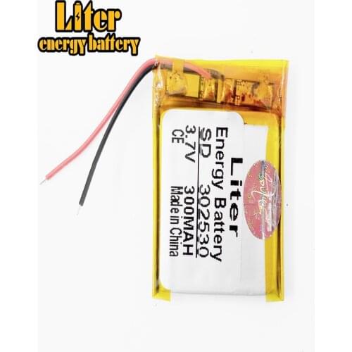302530 3.7V 300mAH 032530 polymer lithium ion / Li-ion battery for mp3,MP4,speaker,voice recorder pen,smart watch