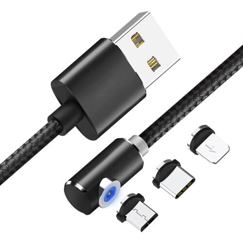 Magnetic USB Charging Cable 1M Nylon Braided Micro USB Type C Cable For iPhone X XS 11 8 Plus Magnet Charger for Samsung Xiaomi