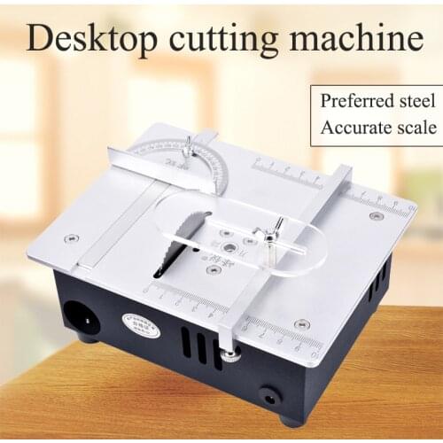Mini Table Saw Compact and Lightweight Acrylic PCB Desktop Cutting Machine Mini Aluminum Alloy Model Small Electric Saw