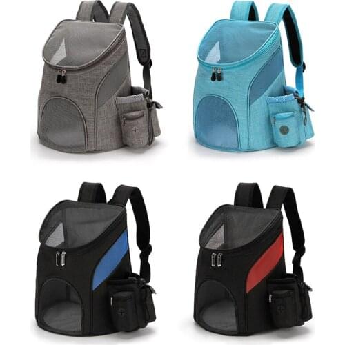 Multicolor Portable mesh Dog Bag Breathable Backpack Foldable Large Capacity Cat Carrying Bag Portable OutdoorTravel Pet Carrier