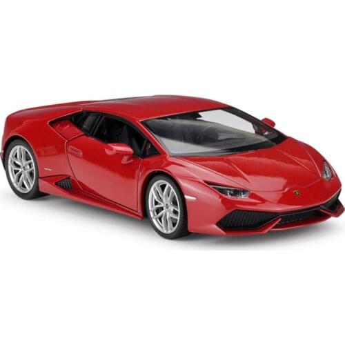 WELLY 1:24 Lamborghini Huracan LP610-4 Alloy Luxury Vehicle Diecast Pull Back Cars Model Toy Collection Xmas Gift