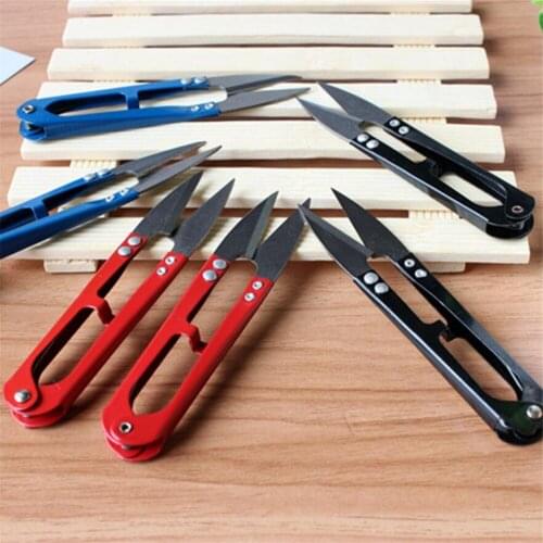 Fishing Line Cutter 1 Pcs U-shaped Mini Scissors for Fishing Sewing Scissors Nippers Fish Use Scissors Tools Random Color