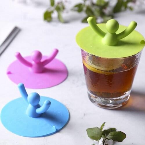 Shower Drain Stopper Plug Cartoon People Silicone Bathtub Cover Hair Catchers for Floor Laundry Kitchen Bathroom ALI88