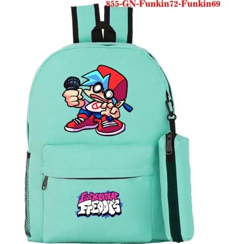Teenage Boys Girls Backpack with Penbag Friday Night Funkin Women Men Cartoon Schoolbag Teen Travel Bag Bolsas Femininas Baratas