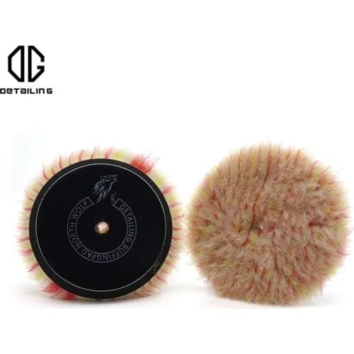 DG Detailing Wool Pad Mixed Color 5 inch Long Wool Buffing Pad for Heavy Cut