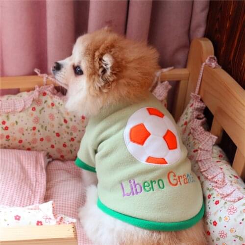 Football Pattern Cute Plush Pet Clothing for Chihuahua Winter Dog Sweater Fashion Sphinx Cat Sweater Pet Supplies Dog Costume