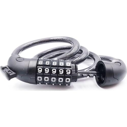 Bike Lock 5-Digit Combination Anti Theft Scooter Security Lock MTB Mountain Bicycle Accessories