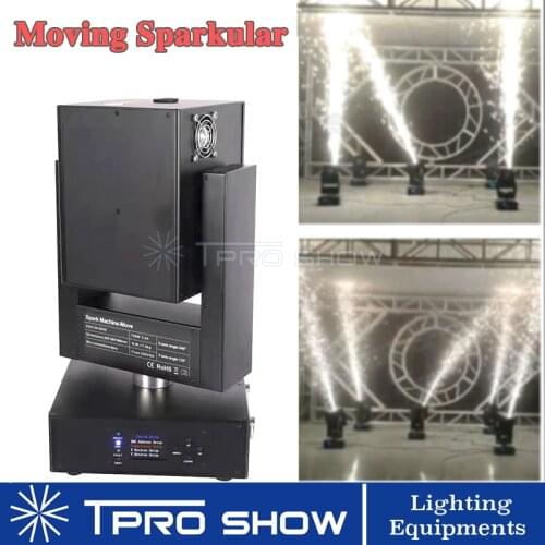 Moving Head Sparkular Cold Fireworks Machine 2019 Dmx Control Cold Spark Fountain Moving Sparkler 750W For Wedding DJ Stage Show