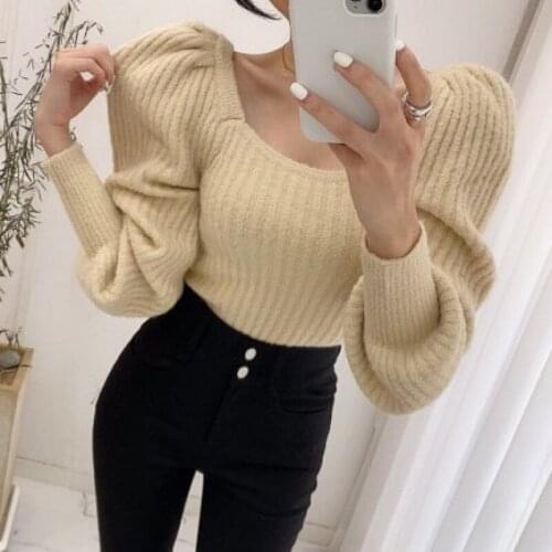 Wavsiyier Sweater Women Winter Jumper Solid Autumn Elegant 2020 new Oversized Vintage Korean Thick Pullover Cute Knitted Loose