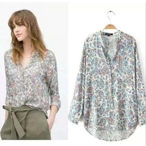Women Fashion Blouse Shirt Long Sleeve Floral Print Casual Shirts Office Lady Tops Plus Size Blusa Free Shipping Bodysuit