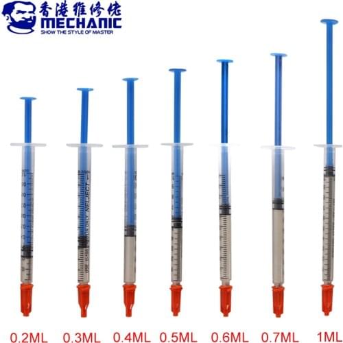 10PCS/Lot MECHANIC 0.2/0.3/0.4/0.5/0.6/0.7/1.0ml Silver Conductive Paint Paste Wire Glue Electrically Adhesive Paint PCB Repair
