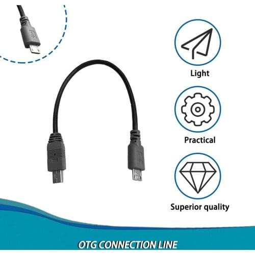20cm Micro USB to Mini USB OTG Cable Male to Male Converter Adapter Data Charging Mini 5-pin USB Extension Cable