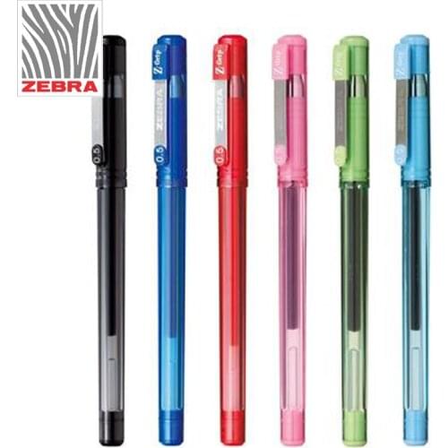6 pcs/lot Zebra C-JJ1 0.5mm Ballpoint Pens Gel Rollerball Pen Original Japan Shcool and office stationery Wholesale 2018