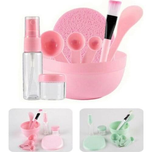 9pcs/Set DIY Mask Bowl Brush Beauty Tool Homemade Stick Spray Bottle Measuring Spoon Set Cosmetic Accessories