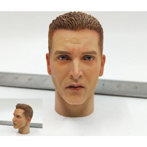 A80144 1/6 WWII USA Army Ranger Sniper Head Sculpture DID PVC Male Soldier Head Carving For 12'' Action Figure Body In Stock
