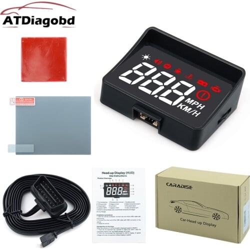 New A100S Car HUD Head Up Display OBD2 EUOBD Overspeed Warning Auto Electronic Voltage Alarm Better Than A100 HUD