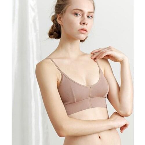 Cotton Seamless U Type Backless Bras Push Up Brassiere Sexy Women Bra Sports Lingerie Female Sleeveless Fitness Crop Tube Tops