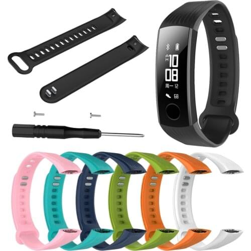 For Huawei Honor 3 Bracelet Silicone Wrist Strap Fitness Tracker Wristbands Soft Comfortable Pulseira Solid Color