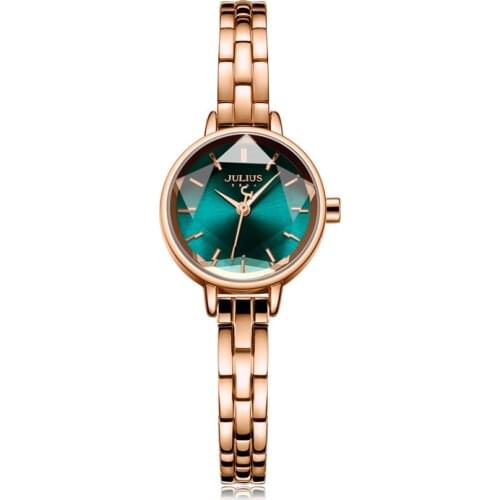 New Julius Lady Womens Watch Small Cute Star Cut Fashion Hours Retro Bracelet Business Clock Girls Birthday Valentine Gift Box
