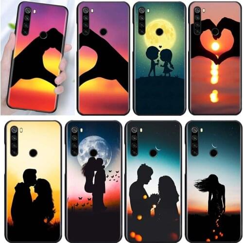 Couple Love Romance For Xiaomi Redmi Note 9 9S Max 8T 8 7 6 5 Pro 5A 4X 4 Bright Black Phone Case