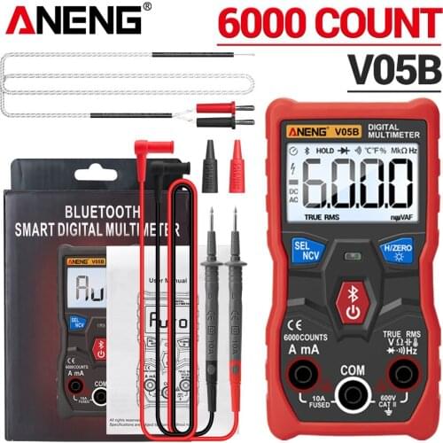 V05B Digital Bluetooth Professional Analog Multimeter 6000 Counts AC/DC Currents Voltage Mini Testers True RMS Multimetro Test