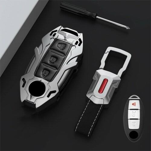 Zinc Alloy Smart Car Key Fob Case Cover Holder Protector Accessories For Infiniti Nissan Qashqai Skyline Juke Versa 2008-2011