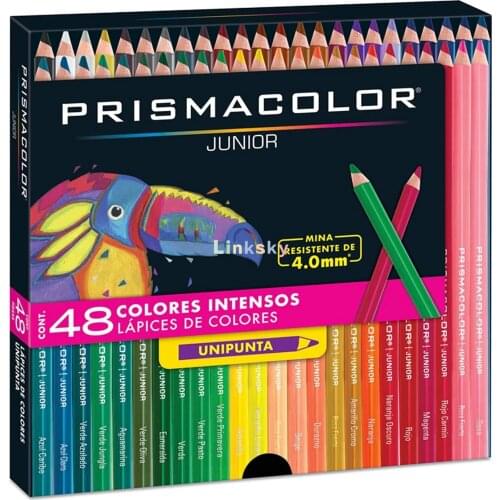 Prismacolor Colored Pencils Set, Pack of 48, Junior 4.0mm, Oil Base,wide Variety of Colors
