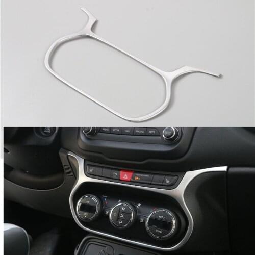 For Jeep Renegade 2015 2016 ABS 1Pcs Interior Auto Car Air Condition Button Switch Decor Frame Panel Cover Trim Sticker